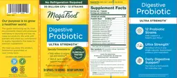 Label for Digestive Probiotic Ultra Strength