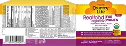 Label for Realfood Organics for Women
