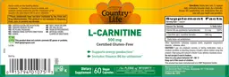 Label for L-Carnitine Caps 500 mg