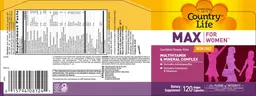 Label for Max for Women Iron Free