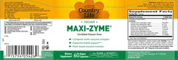 Label for Maxi-Zyme