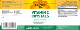 Label for Vitamin C Crystals