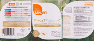 Label for Omega 3 Platinum+D