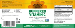 Label for Buffered Vitamin C 500 mg