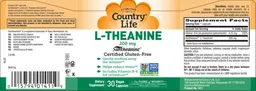 Label for L-Theanine 200 mg