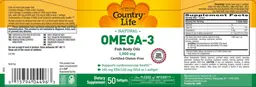 Label for Omega-3 Fish Body Oils 1,000 mg