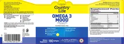 Label for Omega 3 Mood Natural Lemon Flavored!