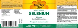 Label for Selenium 200 mcg