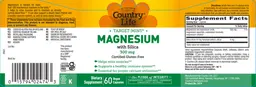 Label for Magnesium with Silica 300 mg