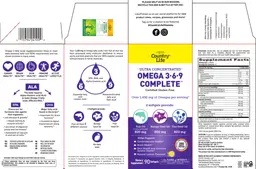 Label for Ultra Concentrated Omega 3-6-9 Complete Natural Lemon Flavored
