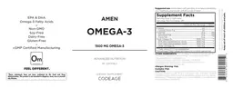 Label for Amen Omega-3 1500 mg