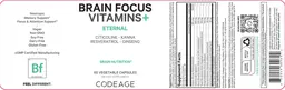 Label for Brain Focus Vitamins+ Eternal