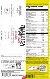Label for Multivitamin Performance Elite Max
