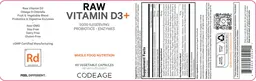 Label for Raw Vitamin D3+