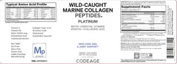 Label for Wild-Caught Marine Collagen Peptides Unflavored