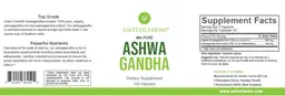 Label for Ashwagandha