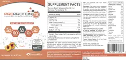 Label for PreProtein 15 g Peach