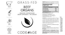 Label for Beef Organs