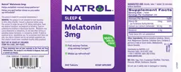 Label for Melatonin 3 mg