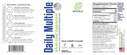 Label for Daily Multiple Wild Cherry Flavor