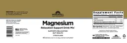 Label for Magnesium Citrus Flavor