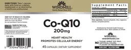 Label for Co-Q10 200 mg