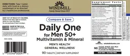 Label for Daily One for Men 50+