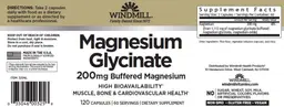 Label for Magnesium Glycinate 200 mg
