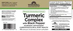 Label for Turmeric Complex with Black Pepper