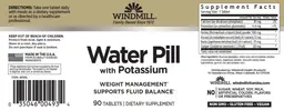 Label for Water Pill with Potassium