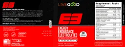 Label for E3 Energy Endurance Electrolytes