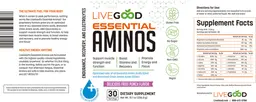 Label for Essential Aminos Delicious Fruit Punch Flavor