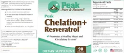 Label for Peak Chelation+Resveratrol