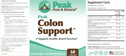 Label for Peak Colon Support