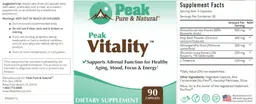 Label for Peak Vitality
