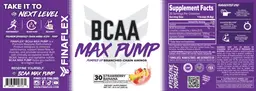 Label for BCAA Max Pump Strawberry Banana