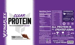 Label for Clear Protein Double Chocolate
