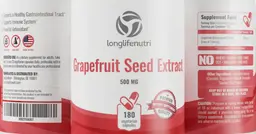 Label for Grapefruit Seed Extract 500 mg