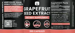 Label for Grapefruit Seed Extract 485 mg