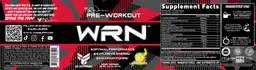 Label for WRN Pre-Workout Lemonade
