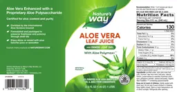 Label for Aloe Vera Wild Berry Flavored