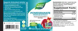 Label for Pomegranate Premium Extract