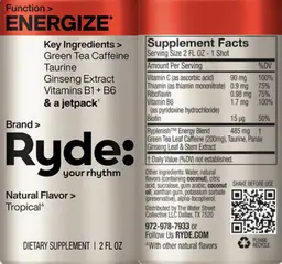 Label for Energize Tropical