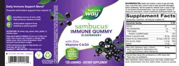 Label for Sambucus Elderberry Immune Gummy