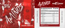 Label for 5% Aminos Italian Lemon Ice