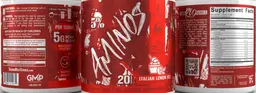 Label for 5% Aminos Italian Lemon Ice