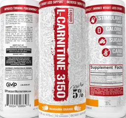 Label for Liquid L-Carnitine 3150 Mandarin Orange