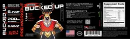 Label for Pre-Workout Yuzu & Peach 