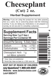 Label for Cheeseplant