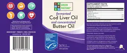 Label for Fermented Cod Liver Oil and Concentrated Butter Oil